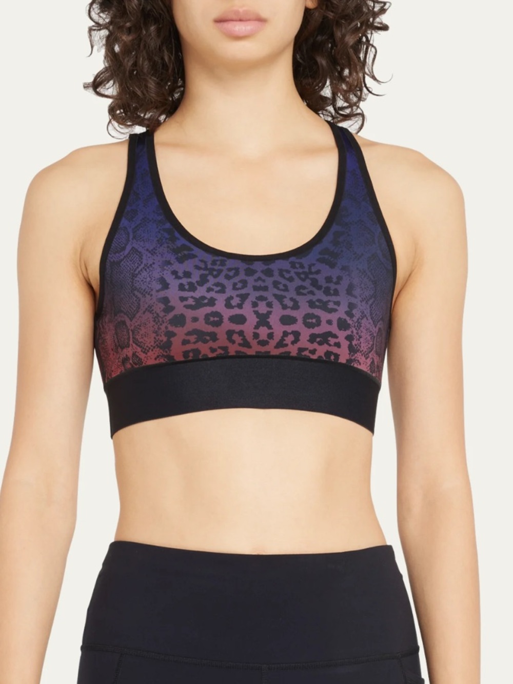 Ultracor Women's Black Leopard‎ Print Luna Sports Bra Size S